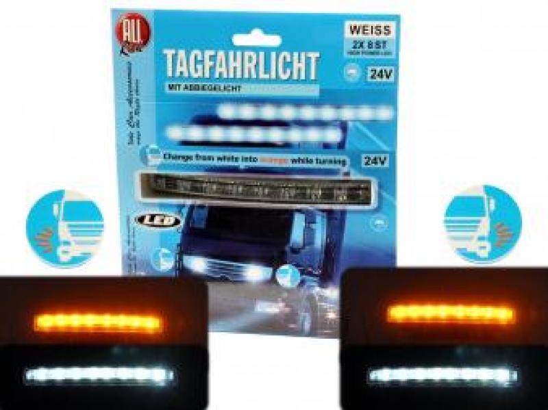Perforeren Verminderen vleet DRL LED wordt oranje bij afslaan 24V - Universele dagrij verlichting -  Dagrij (DRL) verlichting - Verlichting - Accessoires buiten | Vrachtwagen |  Truck | Online bestellen - Truckgadgets.nl