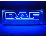 LED/neon plaat DAF logo nieuw blauw
