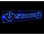 LED/neon plaat Scania dubbel V8 blauw