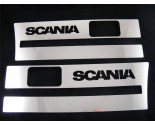 Scania logo RVS voor opstap set van 2