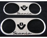 Scania V8 logo RVS voor om mistlampen heen set van 2