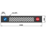 Spatlap 2400x380mm met verkeerstekens 