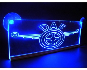 LED/neon plaat DAF logo blauw