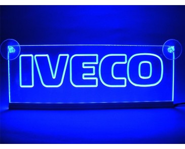 LED/neon plaat IVECO logo blauw