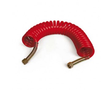 Luchtslang spiraal rood PUR 7,5m M16, M18, M22