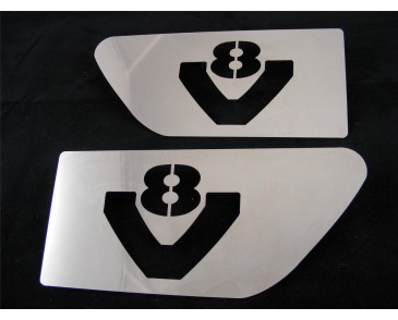 Scania V8 logo RVS wing spoiler set van 2