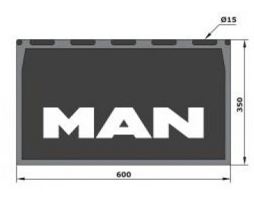 Spatlap 600x350mm MAN